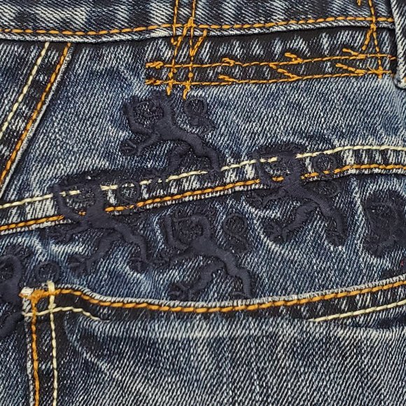 Vintage Marithe Francois Girbaud Medium Wash Wide Legs Jeans Size 34M - Picture 8 of 15